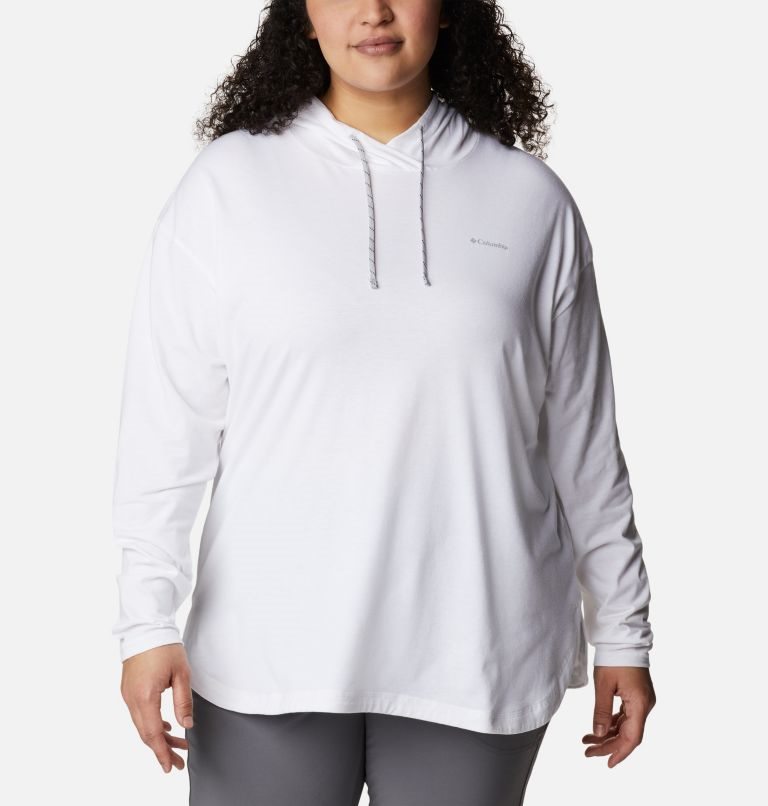 Columbia Sun Trek Pullover Hettegensere Dame Hvite | Plus Size 40872J